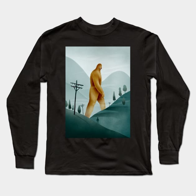 Brief Encounter with the Tall Man Long Sleeve T-Shirt by hairyarmcollective